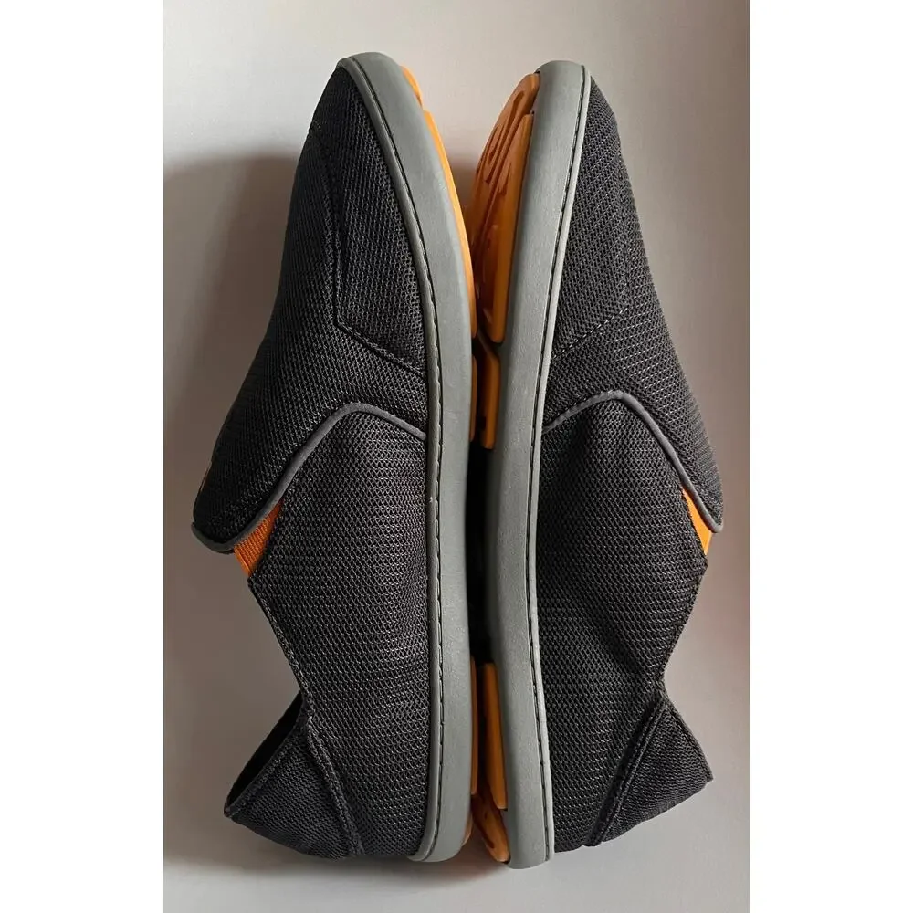 OluKai Nohea Mesh Men's 13 Gray Orange Slip On Shoes Drop In Heel 10188-4242